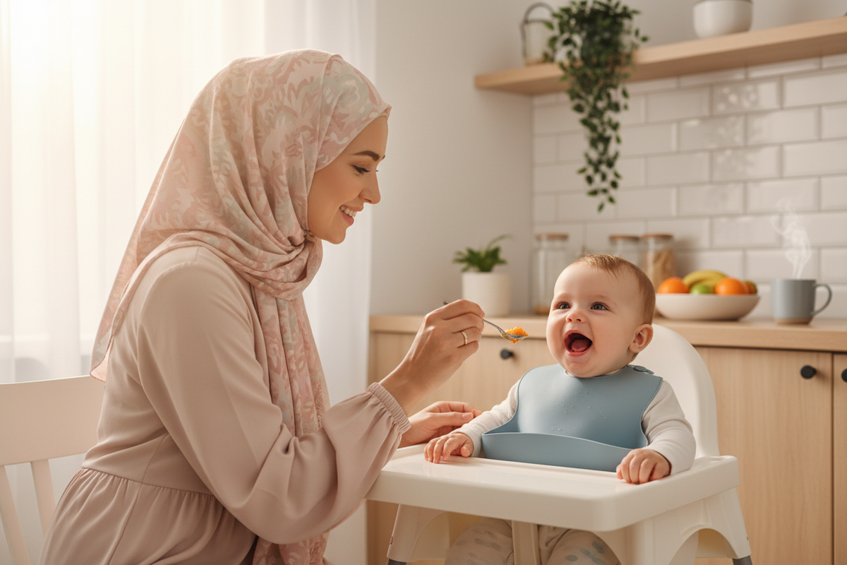 دليل شامل: كيف تبدئين تغذية طفلك بالأطعمة الصلبة في عمر 6 أشهر